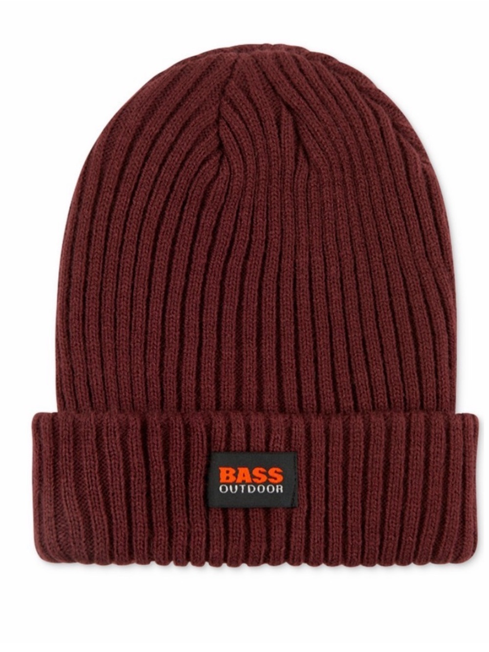 BASS Outdoor Ribbed Beanie - Plum/Deep Burgundy color